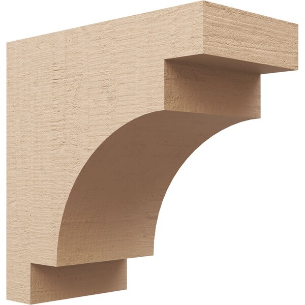 Ekena Millwork 8"W x 16"D x 16"H Classic Mediterranean Rough Cedar Woodgrain TimberThane Corbel, Primed Tan CORUR08X16X16MEDRCPR - main